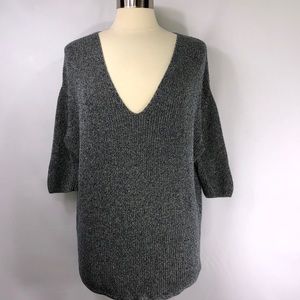 Express Oversized Pullover Knit V-Neck Tunic Top S